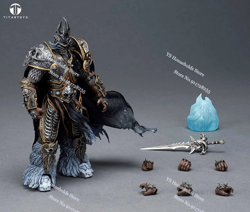 Titan Toys 1/12 TT001 Warcraft Frostritter Stoff-Actionfigur, detailgetreue 15 cm große Soldatenfigur