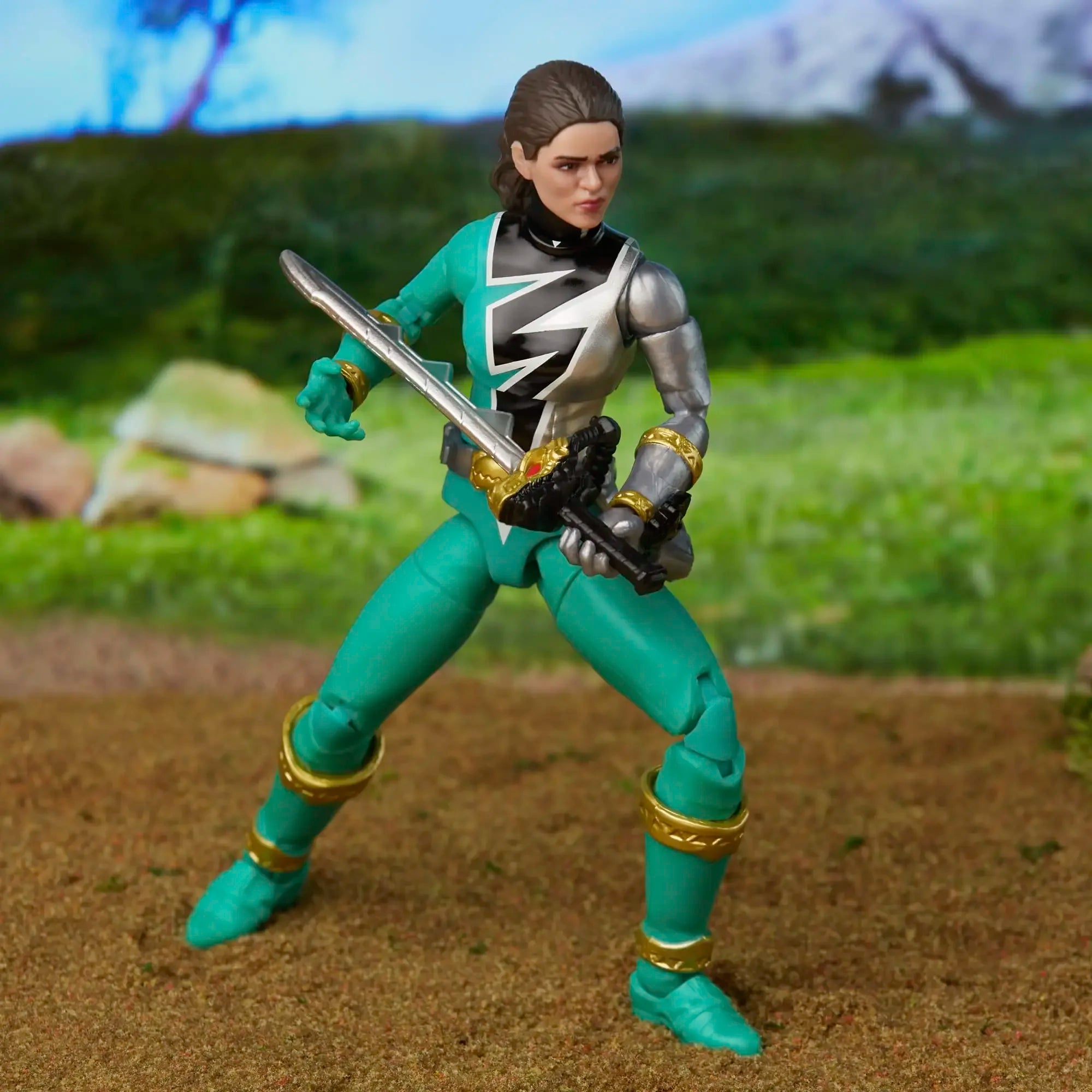 Hasbro Power Rangers Lightning Collection Dino Fury Green Ranger 6-inch Scale Action Figure, Toys and Action Figures Gift F4517