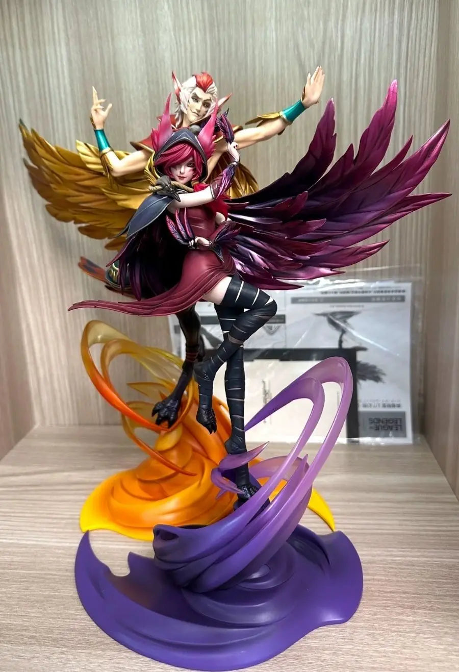 In Stock HobbyMax League of Legends Anime Characters Rakan and Xayah 1/7 Statue Figure Collection Gift Model