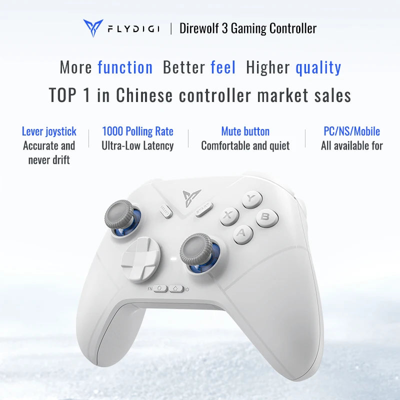 Flydigi Direwolf 4 Wireless Gaming Controller Support PC NINTENDO SWITCH Android iOS Phone 1000 hz Wired/Wireless Polling Rate