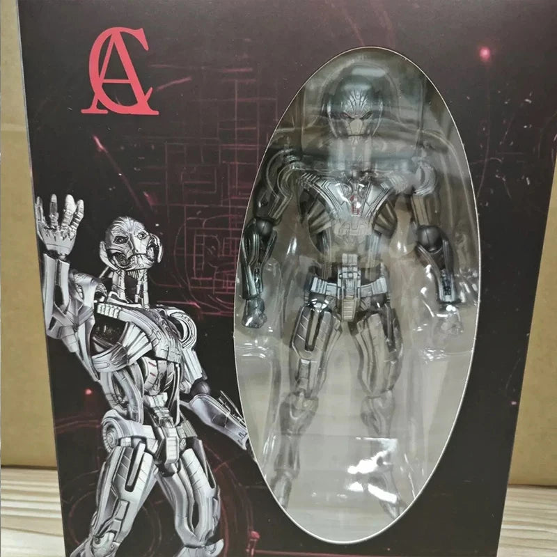 In Stock AC Toys Ultron Action Figures 16cm Ko Model Ultron Kaiyodo Amazing Yamaguchi Avengers Anime Collection Model Toys Gifts
