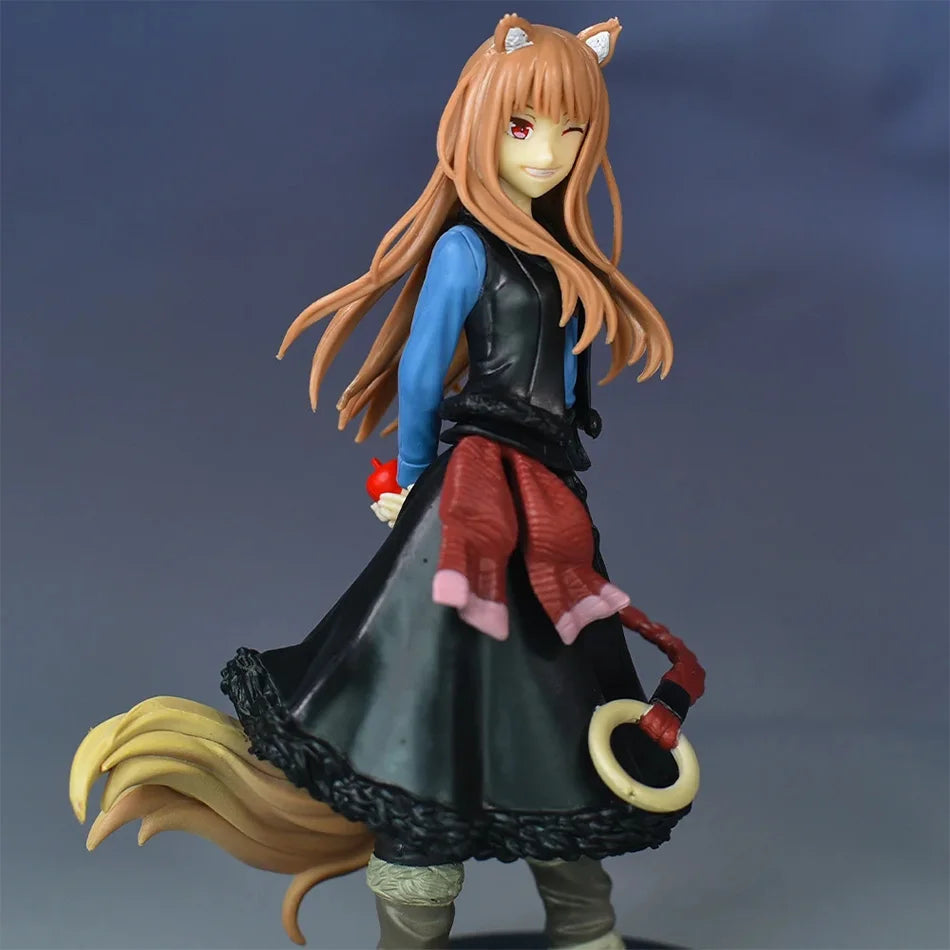 Aixlan Spice and Wolf Figur Holo Wink Wolf Tail Girl PVC Actionfigur Amine Geburtstagsgeschenk Sammlerfigur