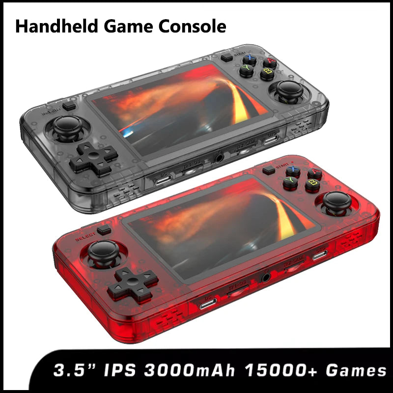R36H Retro Handheld Game Console Linux System Kids Christmas Gift Portable Pocket Video Player 3.5 Inch IPS Screen 128GB Games