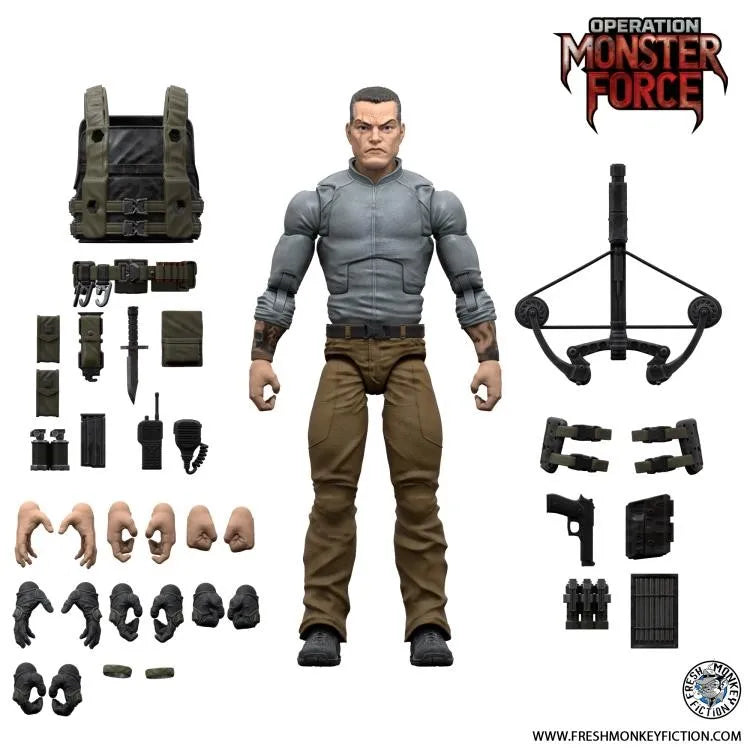 1/12 Fresh Monkey Fiction Declan Van Helsing Forgotten King Action Figure Operation: Monster Force Bbts Exclusive Model Toys