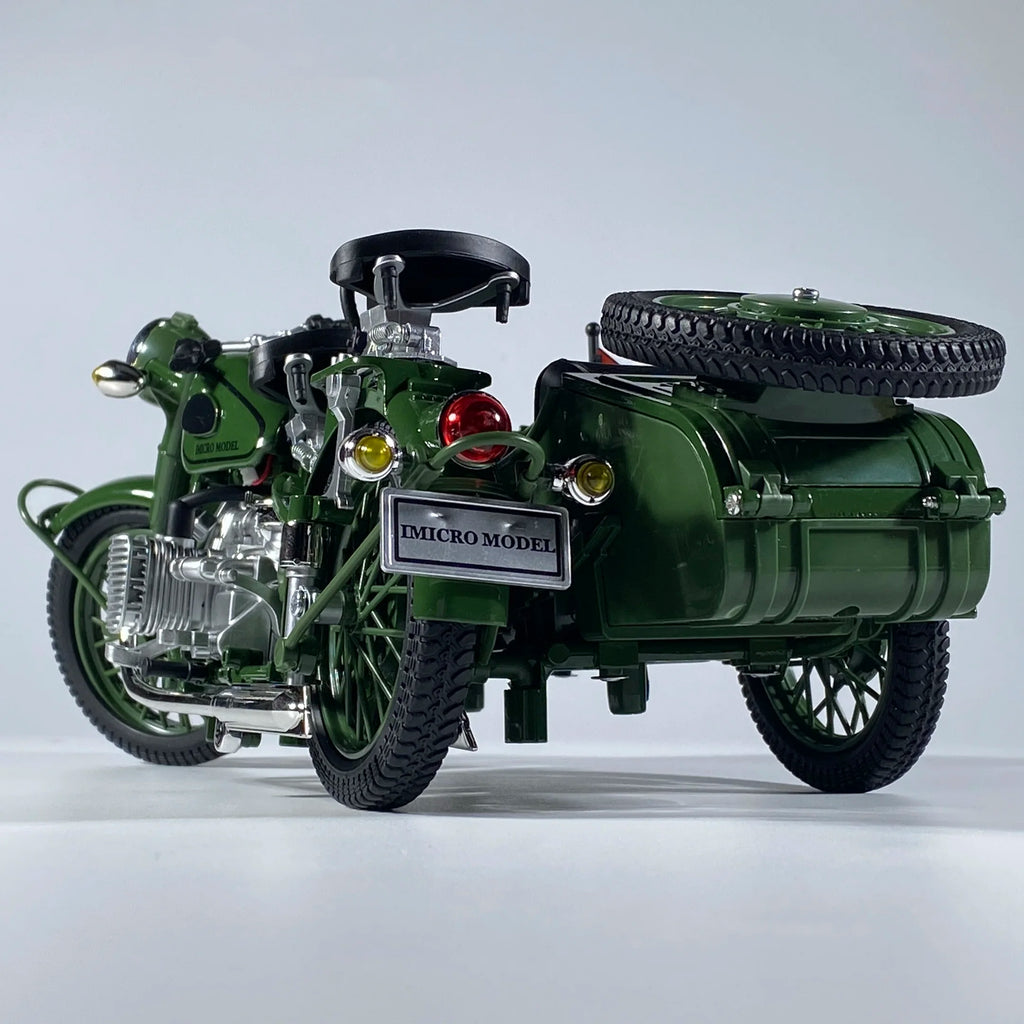 1:10 Ural M72 USSR Sidecar Motorcycle Alloy Metal Diecast Model Motorcycle Auto Sales Store Front Desk Display Decorations Gifts