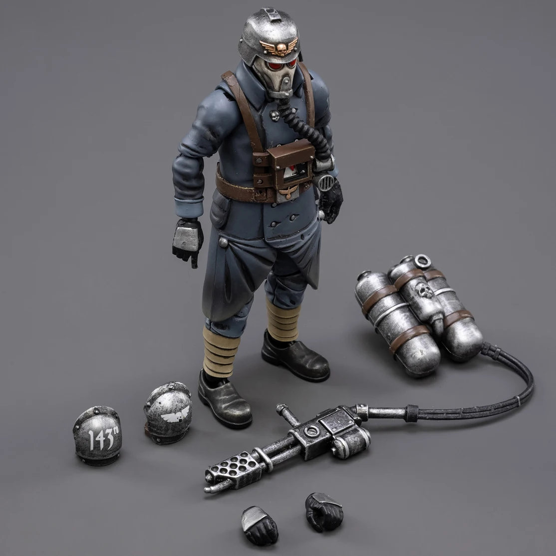 JOYTOY Dark Sources Warhammer 40K Krieger Death Korps Veteran Squad Astral Army 1/18 Movable Soldier Man