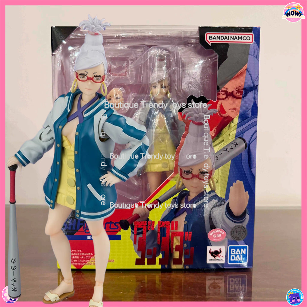 Bandai Genuine SHF DAN DA DAN SEIKO Ayase Momo Grandma Anime Action Figure Collectible Joints Movable Model Toys Gift Children
