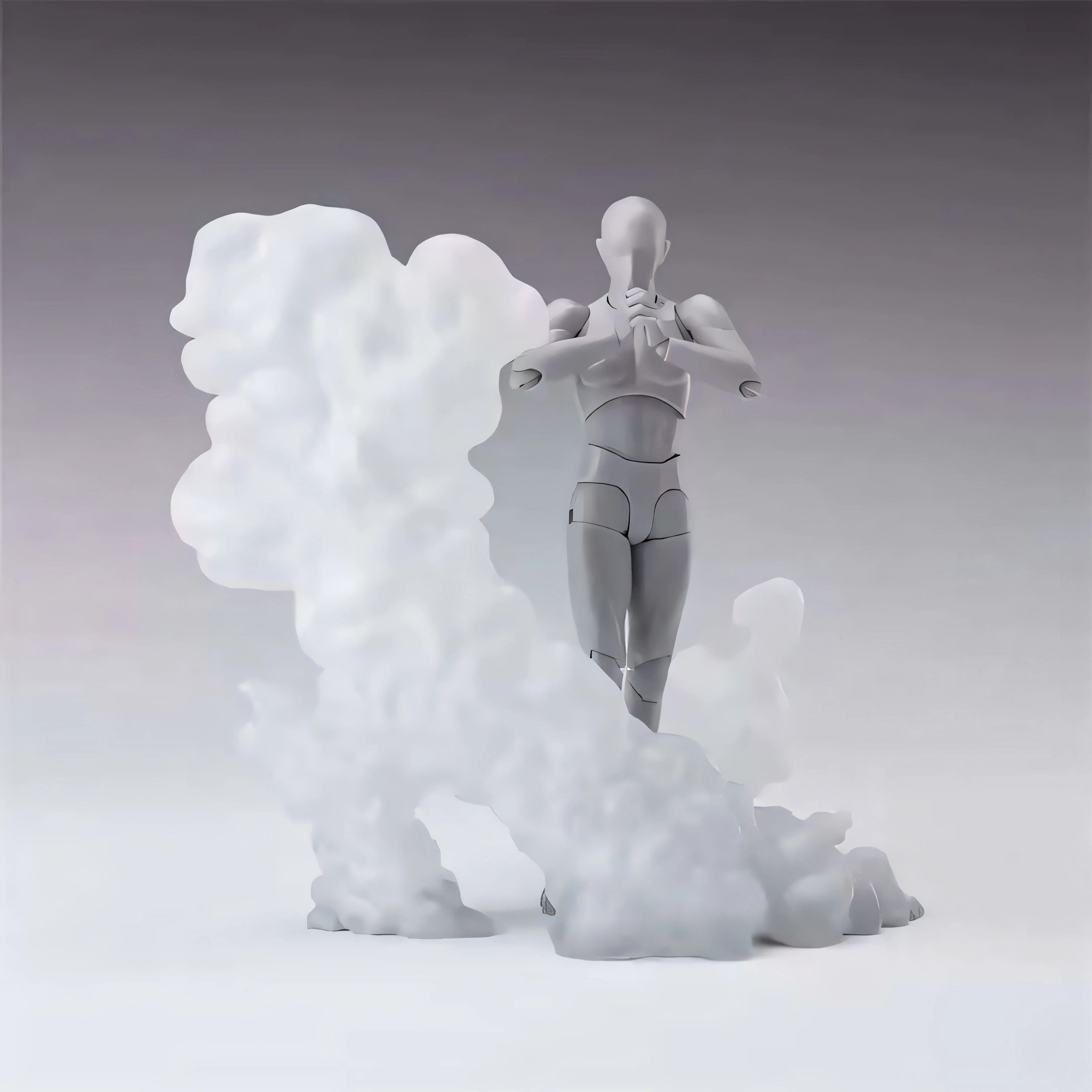 In Stock AC Factory AC Toys Effect Series S.H.F The Smoke Effect Piece White Ver. Action Anime Figures Collection Ko Model Toy