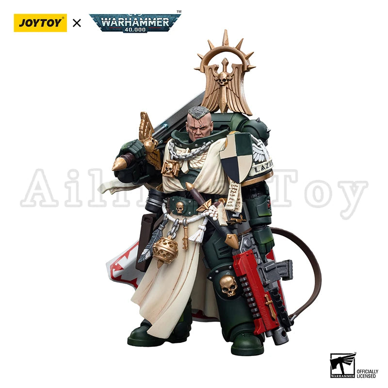 JOYTOY 1/18 Action Figure 40K Dark Angels Master Lazarus Master With Power Fist Anime Military Model