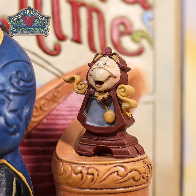 Disney Beauty And The Beast Figurine Bell And The Beast Storybook-Shaped Ornament Collection Model Creative Home Decoration Gift