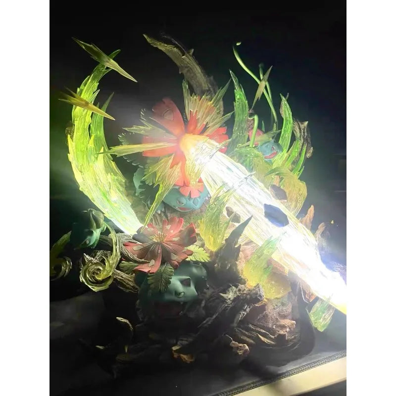 38cm Pokemon Action Figure Bulbasaur Family Luminescent Anime Collection Model Desktop Ornaments Festival Gift Children Toys