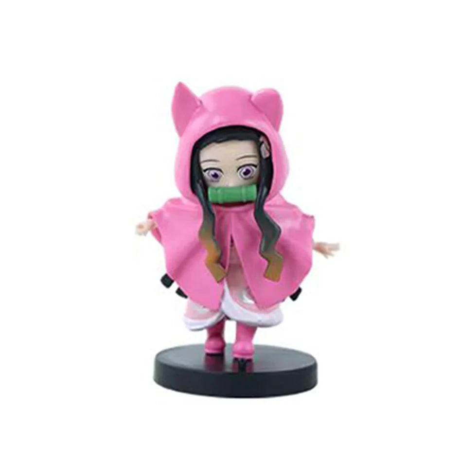 Demon Slayer Plum Rain Series Blind Box Nezuko Tanjiro Q Version PVC Figures Mystery Pack Birthday Christmas Gift