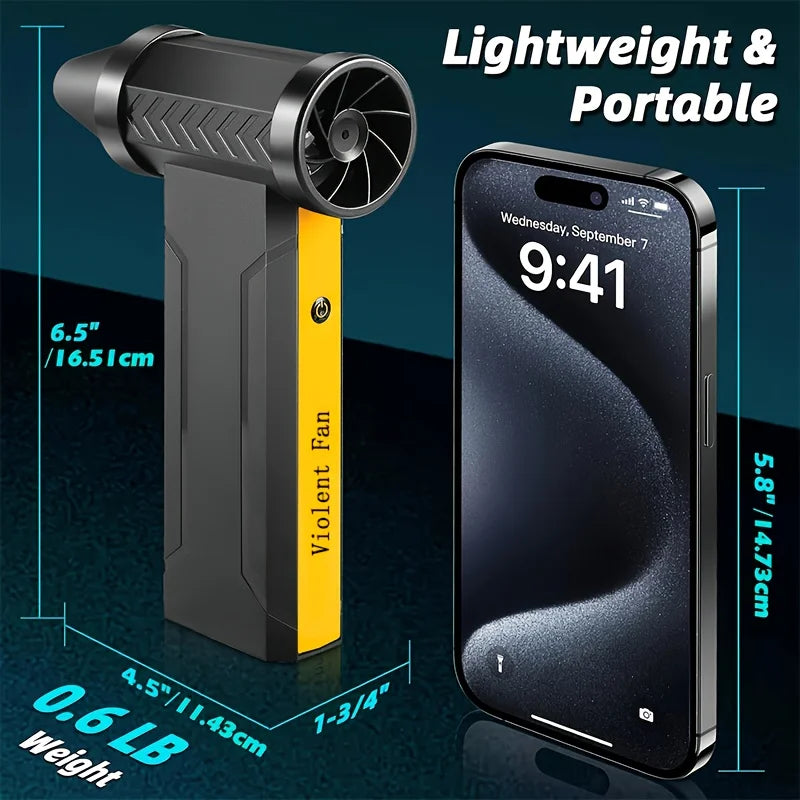 800000 RPM Brushless 10000mAh Motor Electric Turbo Jet Fan High-Speed Turbo Violent Fan Rechargeable Powerful Dust Blower