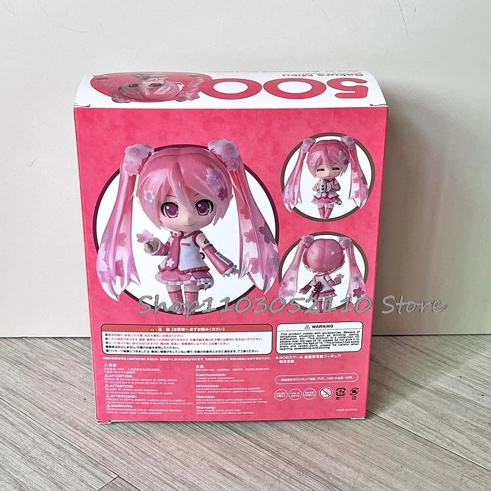 Anime Hatsune Miku 500 Sakura Figure Cute Hatsune Miku Change Face Model Handmade Action Figure Toy Christmas Gifts