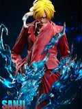 28cm One Piece Figure Sanji Anime Figures Pop Smoking Sanji Figurine Devil Foot Statue Pvc Collection Kids Toys Christmas Gifts