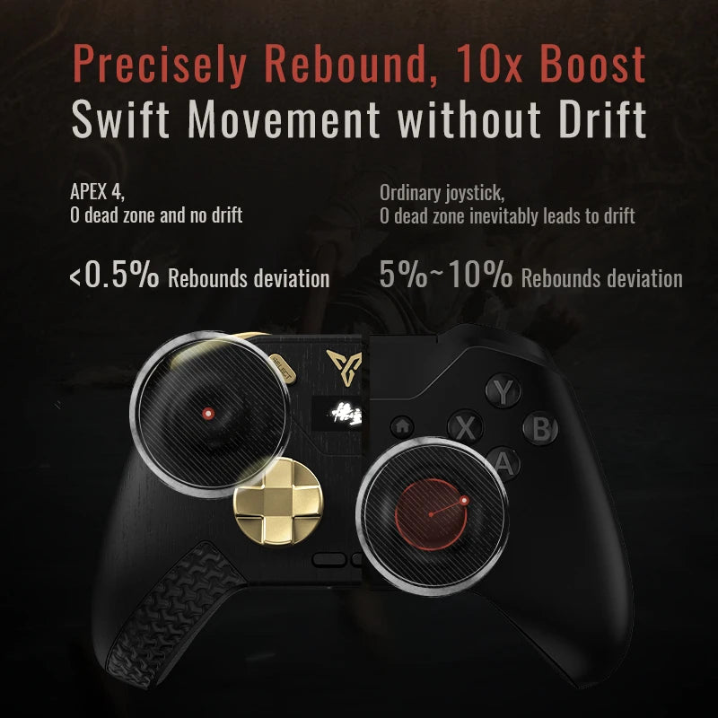 Flydigi APEX 4 / Black Myth Wukong Gamepad 2000hz Wireless Force Feedback Alloy Rocker Game Controller For Switch Android Steam