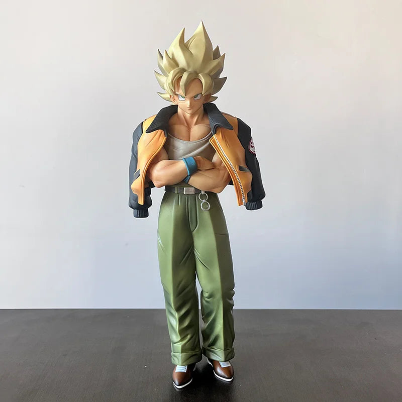 31cm Vf Civilian Clothes Son Goku Dragon Ball Anime Figures Boys Doll Decorative Statue Model Pvc Collection Toys Birthday Gifts