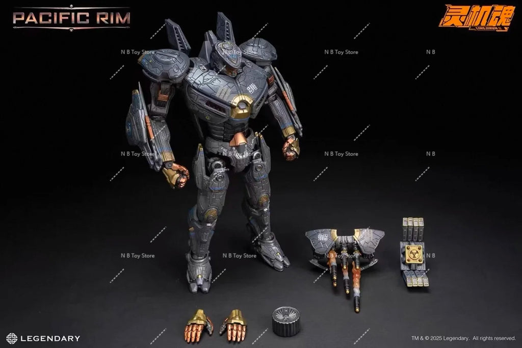 In stock LING JIHUN Original Pacific Rim Striker Eureka 8-inch 20CM LED Light Emitting Action Figures Toy Collection