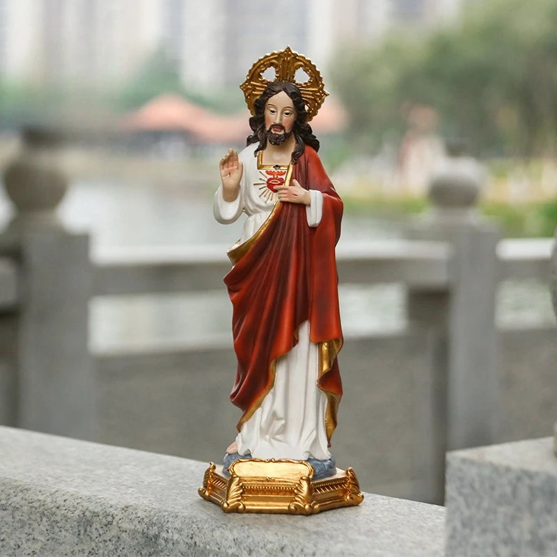High 22.5CM Classical Hand-raising Figure Easter Decoration Resin Crafts