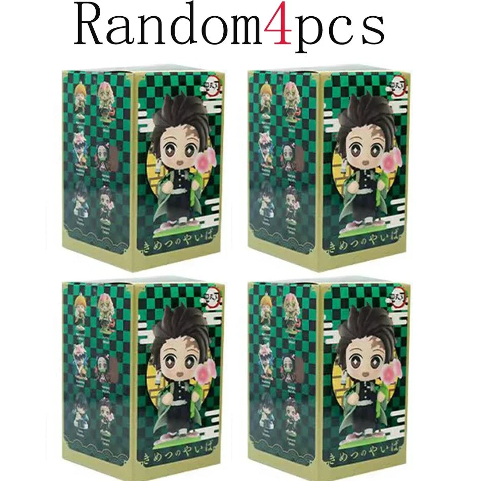 12 Styles Demon Slayer Anime Figure Set Q Version PVC Collectible Model Toy for Kids Adults Anime Fans Gift