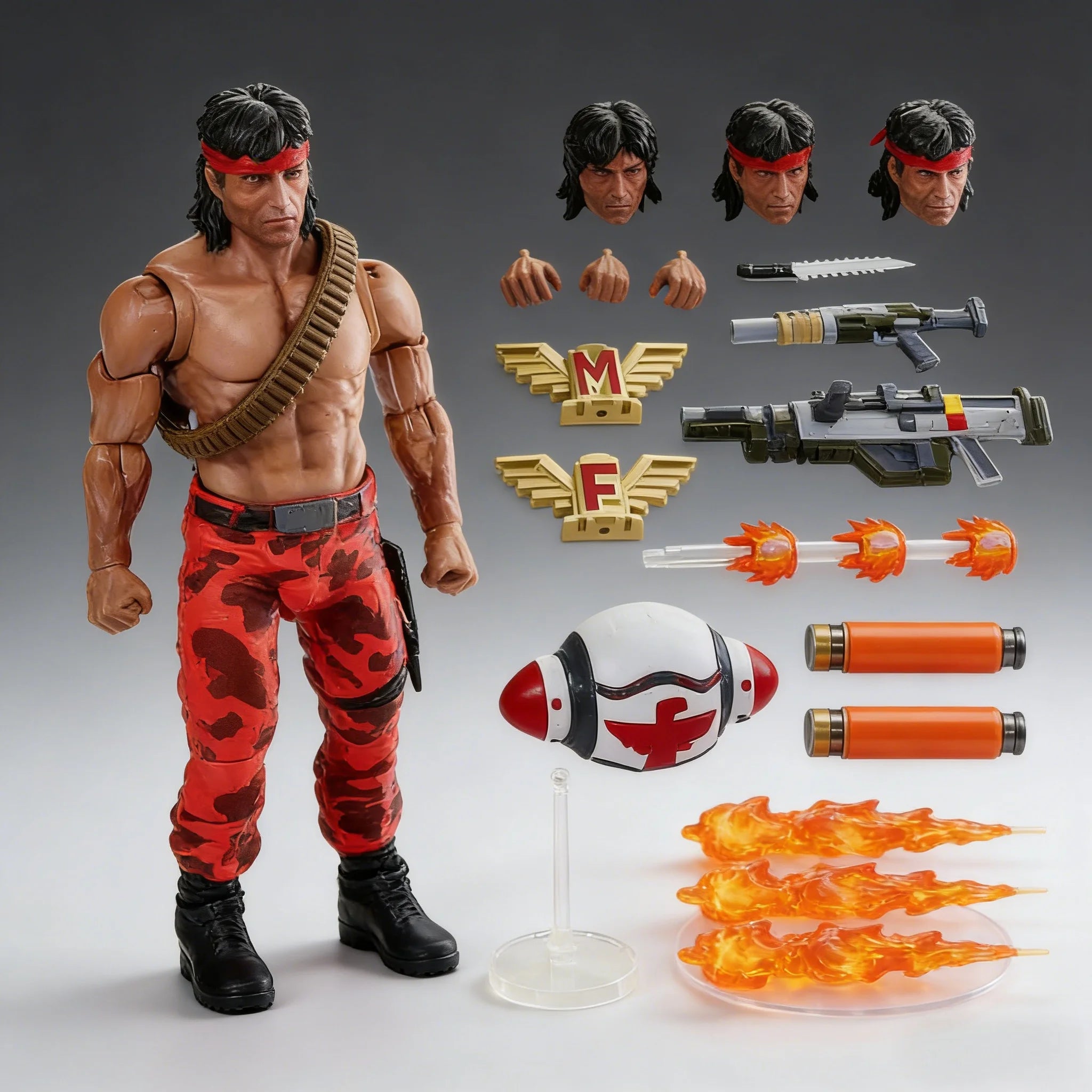 Hot Sale Premium Dna 1/12 Contra Bill Rizer Lance Bean Articulated Action Figure Collectible Model Toy Desktop Ornament