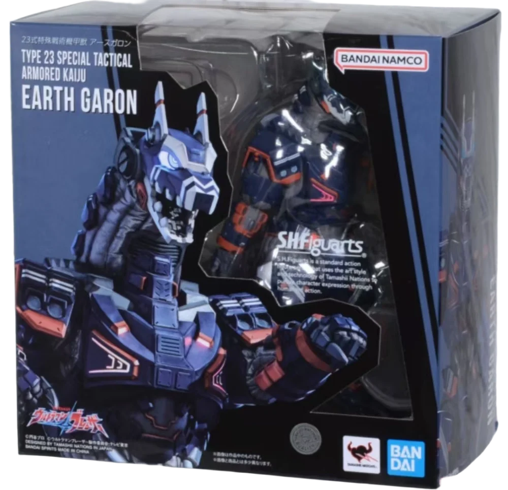Bandai Original Package In shock SHF Ultraman BLAZAR EARTH GARON Figure Finished Model KIT Anime full Action Toy Gift for kids