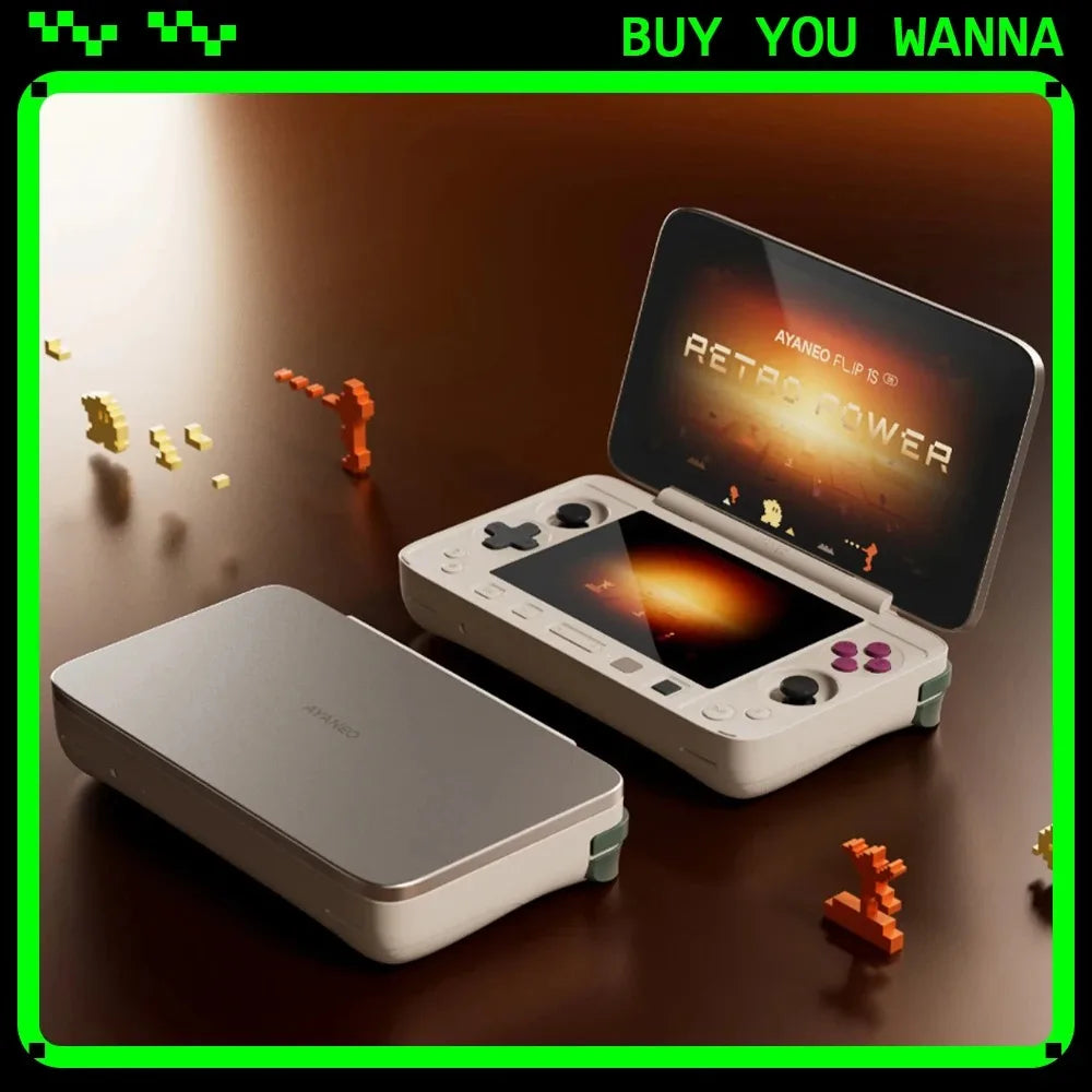 AYANEO Flip 1S DS Flip Game Console 7" 1080P 144Hz OLED Screen Portable Handheld Console HX370 8840U Dual Screens Game Machine