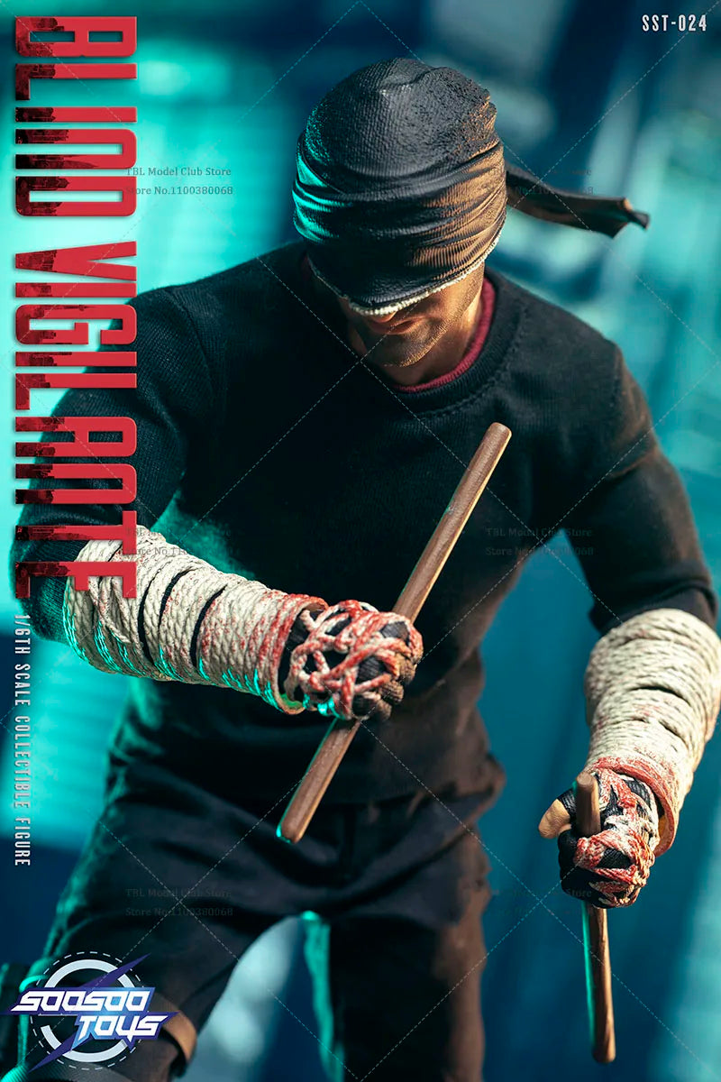 Soosootoys SST-024 1/6 Scale Collectible Classic Blind Vigilante 12'' Male Soldier Action Figure Full Set Model Toys Gift