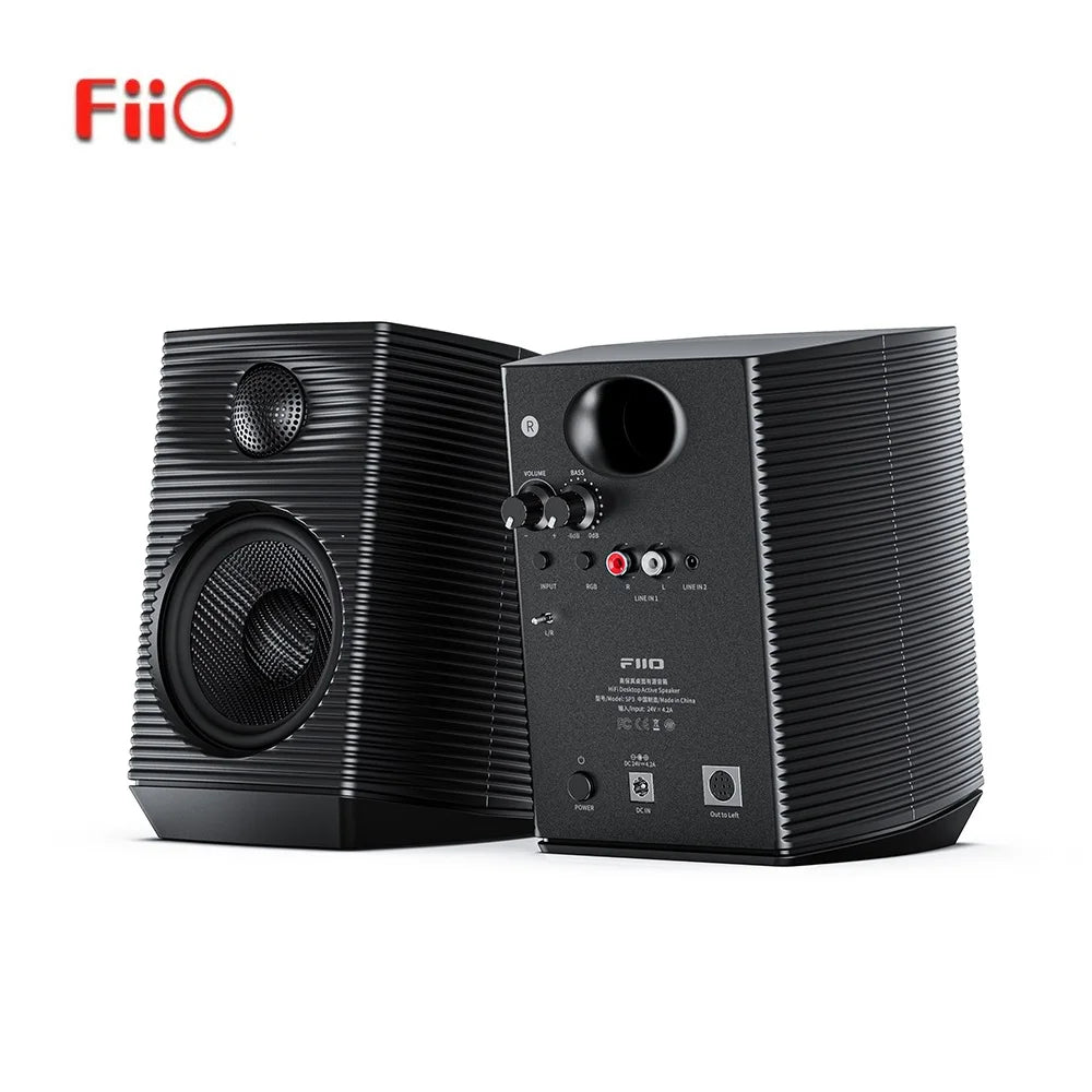 FiiO SP3 SP3BT Powered HiFi Active Desktop Speaker Subwoofer 80W Stereo Computer Speakers Home Music System with AUX Audio/RCA