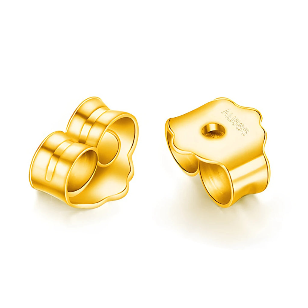 100% echt 14k Gold Moissanite Ohrringe 1ct 2ct 3ct Frauen Highend Luxuriöser 585 K Goldschmuck mit Zertifikat Valentinstag Geschenk