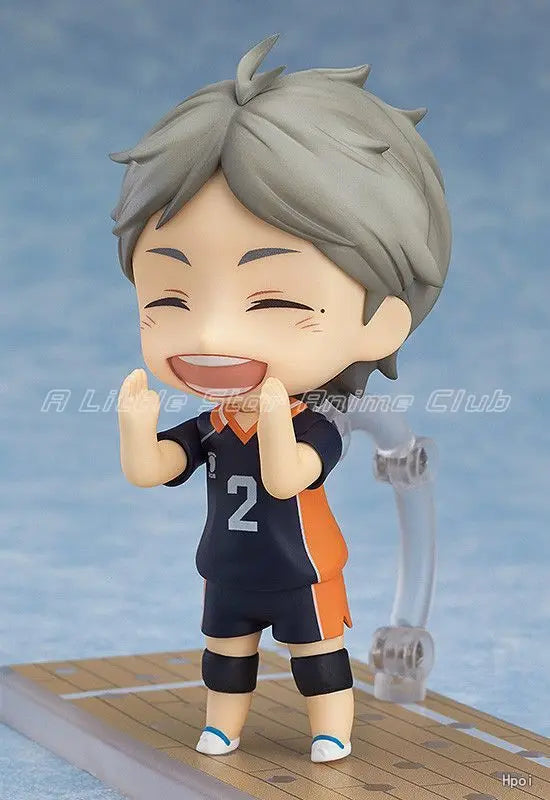 In Stock Original GSC Q Version Humanoid 665 Volleyball Boy Season 3 Koshi Sugawara Anime Figure Model Collection Gift