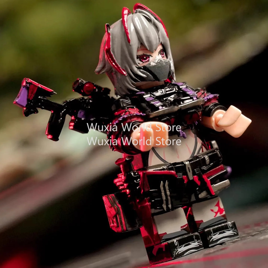 New Veyron Arknights Figures Delta Operations Mai Xiaowen Figure Miniatures Building Blocks Red Wolf Peripheral Model Toys