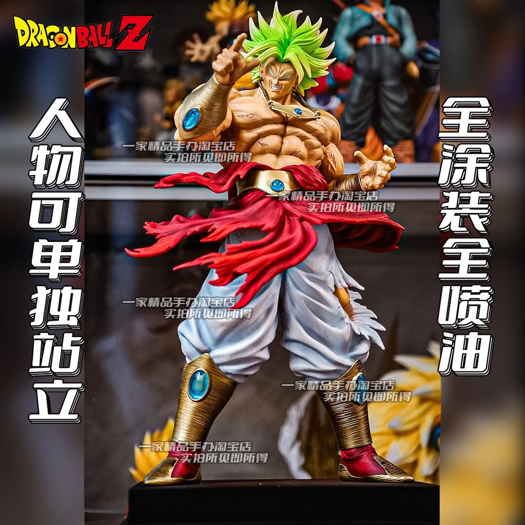 50CM  Dragon Ball Breaking Circle Broly Figure JT Statue Brother Super Saiyan GK Statue Model Ornament Boy Gift