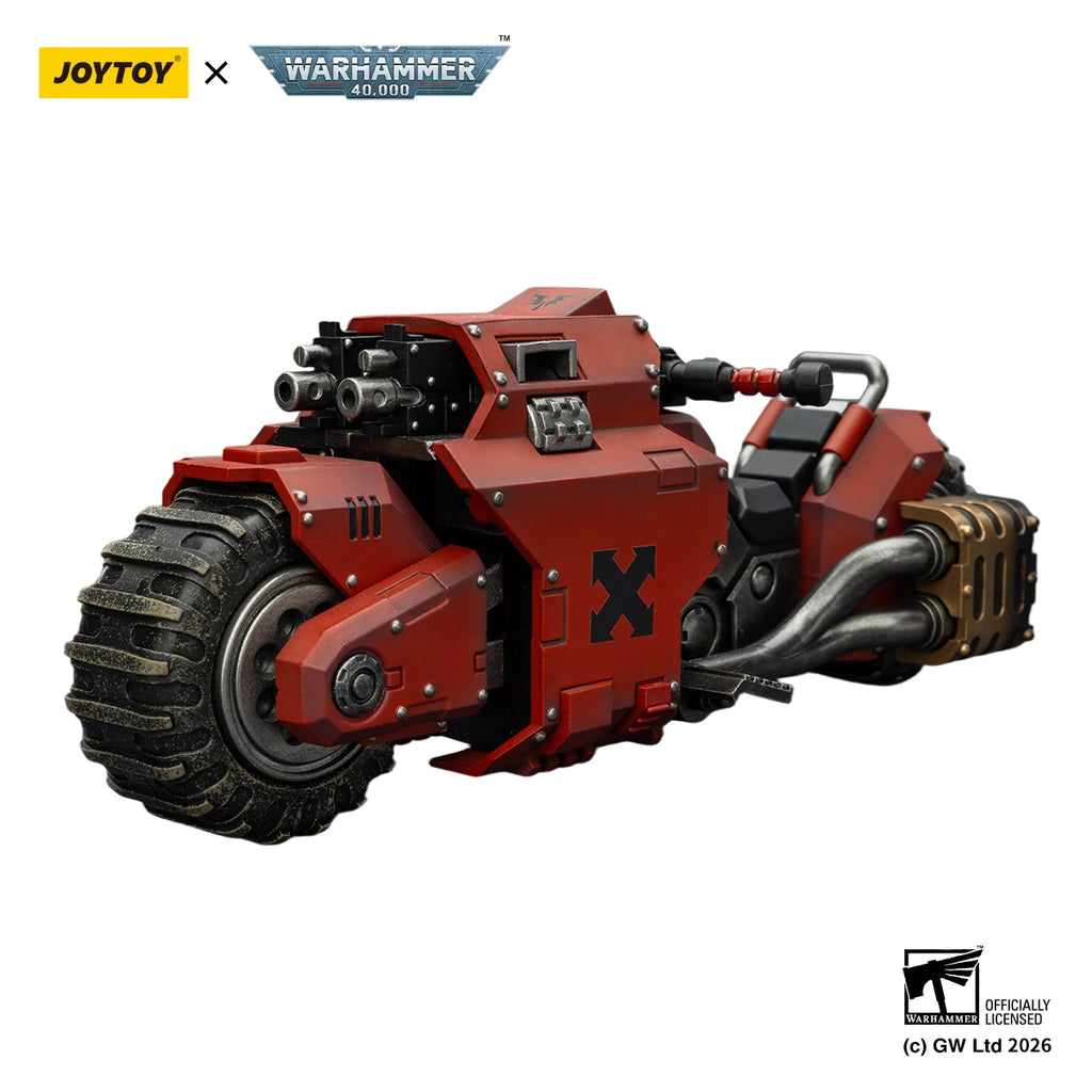 JOYTOY Warhammer 40,000 1/18 Action Figures Blood Angels Space Wolves Raven Guard Raiderpattern Combat Bike