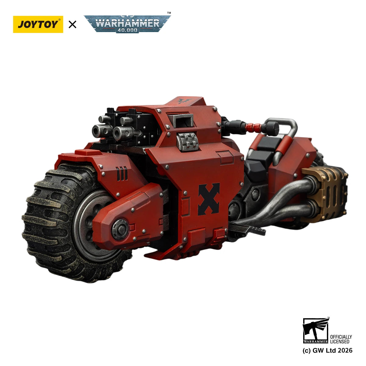 JOYTOY Warhammer 40,000 1/18 Action Figures Blood Angels Space Wolves Raven Guard Raiderpattern Combat Bike