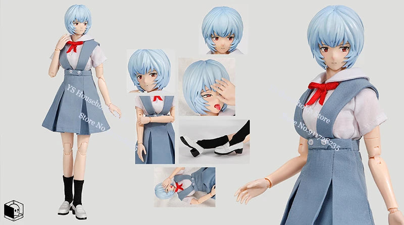 Skull Box Toys 1/6 Asuka Langley Soryu Ayanami Rei Anime Girl Cloth Action Figure EVA Fans Collectible 12" Soldier Model Doll