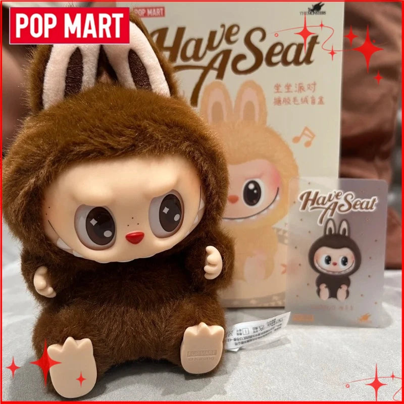 Genuine POP MART Labubu V1 V2 V3 Macarons Have A Seat Big Into Energy Coca Cola Series Vinyl Plush Pendant Blind Box Plush Toys