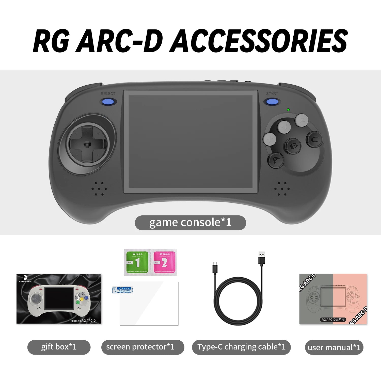 ANBERNIC RG ARC-S RG ARC-D Retro Handheld Game Console 4.0 inch IPS Screen Online Fighting Streaming HD To TV Out Gaming Player