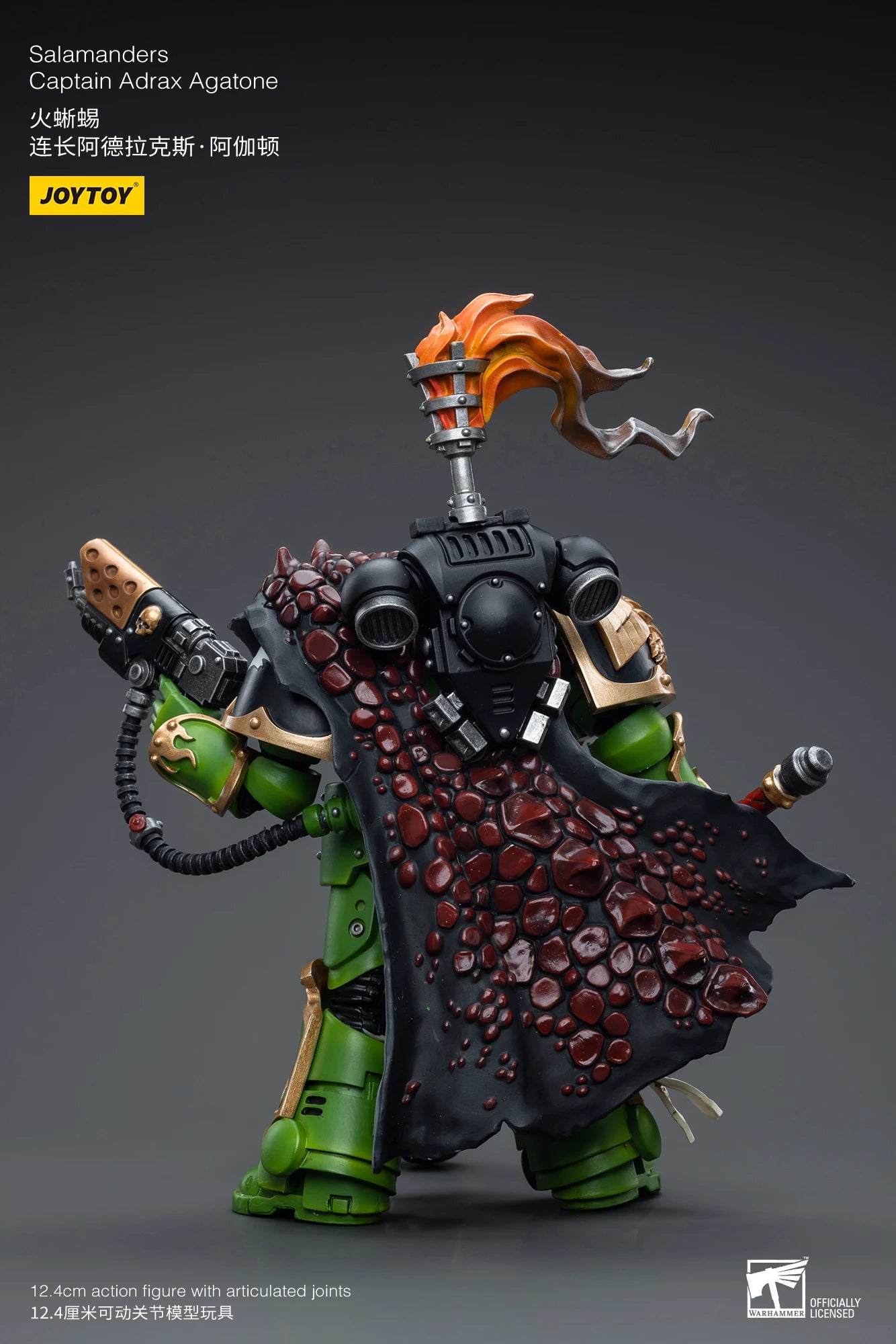 JOYTOY 40K 1/18 Salamanders Captain Adrax Agatone Action Figures Model Gift for Collection
