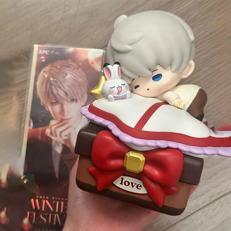 New Genuine Love And Deepspace Xavier Zayne Rafayel Sylus Caleb Q Version Anime Figure Mdoel Desktop Decoration Toy Gifts