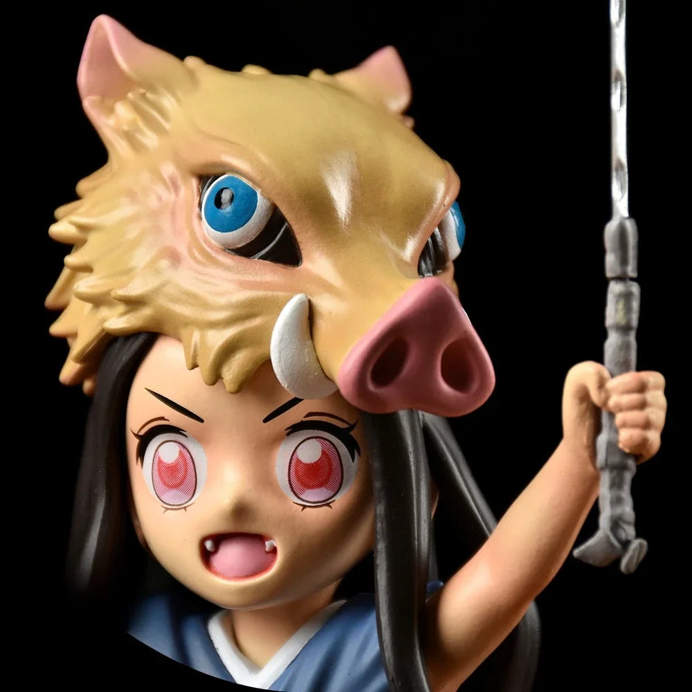 Anime Demon Slayer Figure Kamado Nezuko cosplay Hashibira Inosuke Action Figures Cute Nezuko Model Toy Figurine Kids Toys Gift
