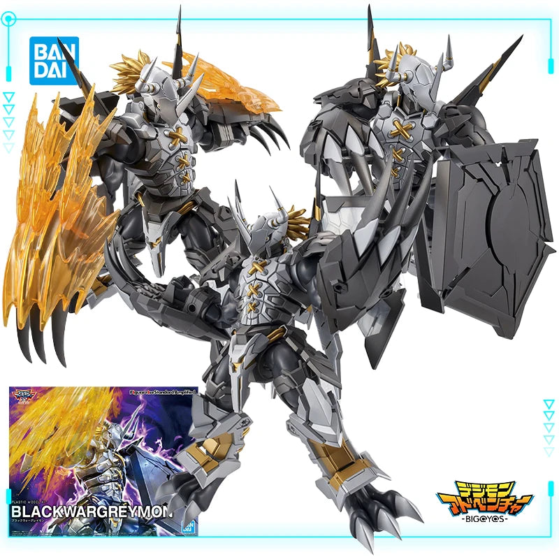 Bandai Original Genuine Digimon Adventure 02 Black WarGreymon Figure-rise Standard Amplified Assembly Models Action Figures Toys