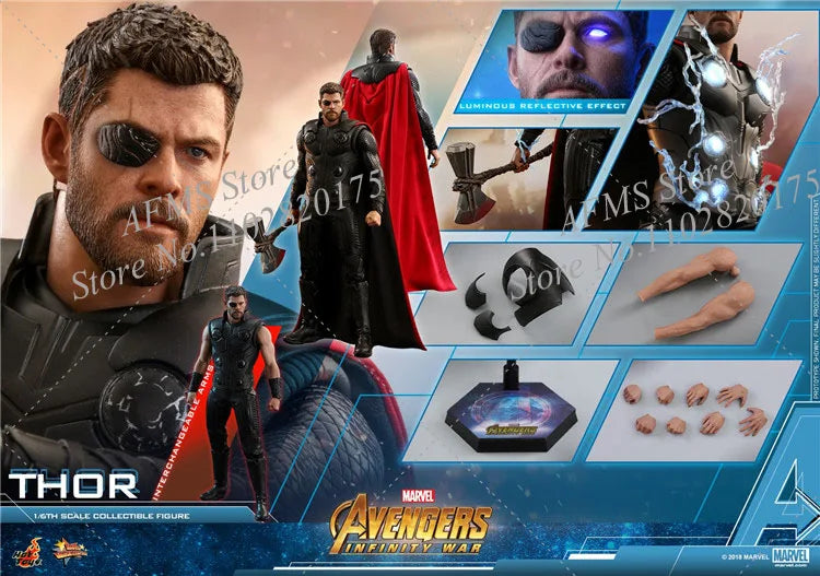 HT HotToys MMS474 1/6 Men Soldier Avengers Infinity War Thor Odinson Chris Hemsworth Dolls 12Inch Full Set Action Figure Body