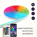 USB RGB неонова LED лента 1M 2M 3M 5M WiFi 5V RGB лента, работеща с приложението Tuya/Smart Life/Alexa за игра, домашно неоново декоративно осветление