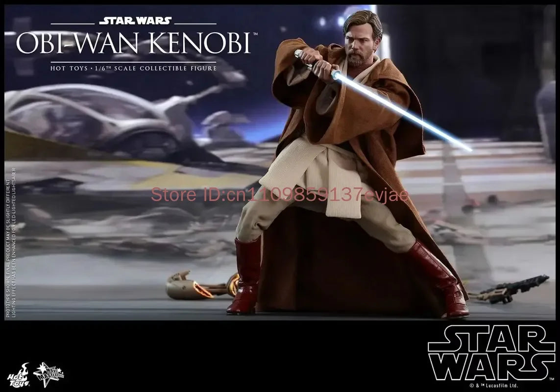 Hot Toys Obi Wan Kenobi MMS478 One Sixth Scale Deluxe Action Figure Jedi Knight Collectible for Movie Fans