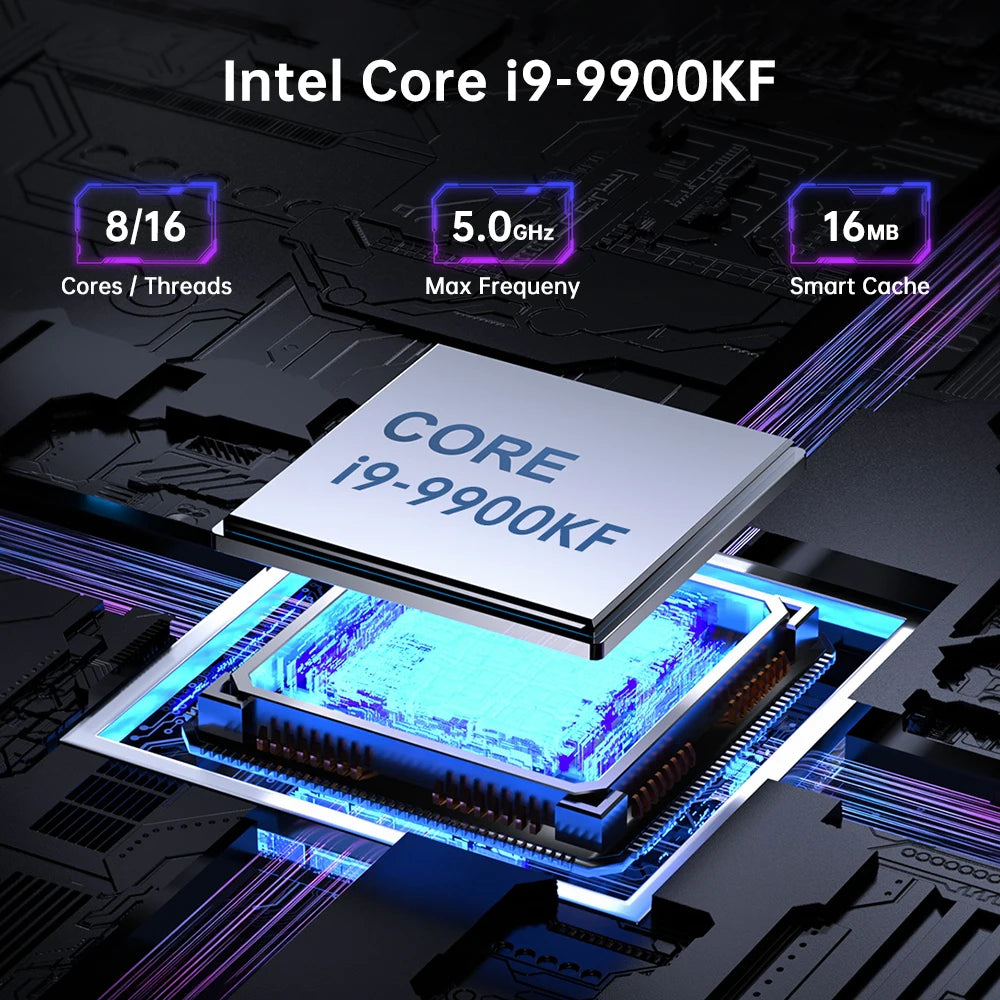 MSECORE MV200 Intel Core i9-9900KF GTX1050Ti Dediziertes Kartenspiel Mini-PC Windows 11 Büro-Desktop-Computer NVME DDR4 4K wifi6