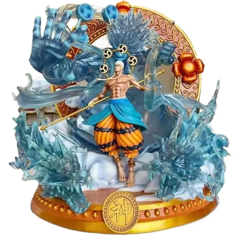 30cm One Piece Anime Figurethor Enel Gk Figurine Oversized Manga Statue Action Model Toys Figure Collectible Ornaments Kid Gifts