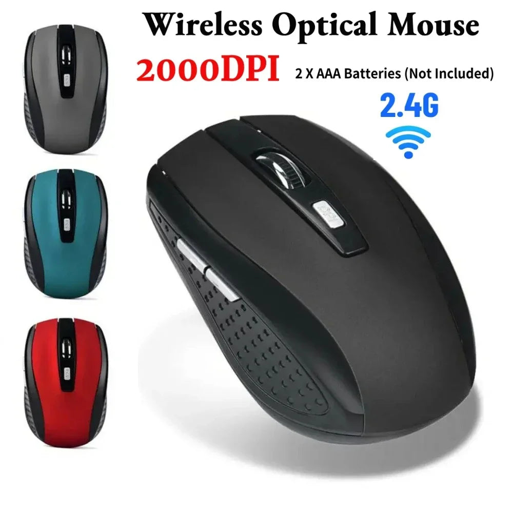 Computer Mouse Wireless USB Adjustable Gamer Gaming 6 Button Optical  2.4 USB Receiver for Computer PC Accessories