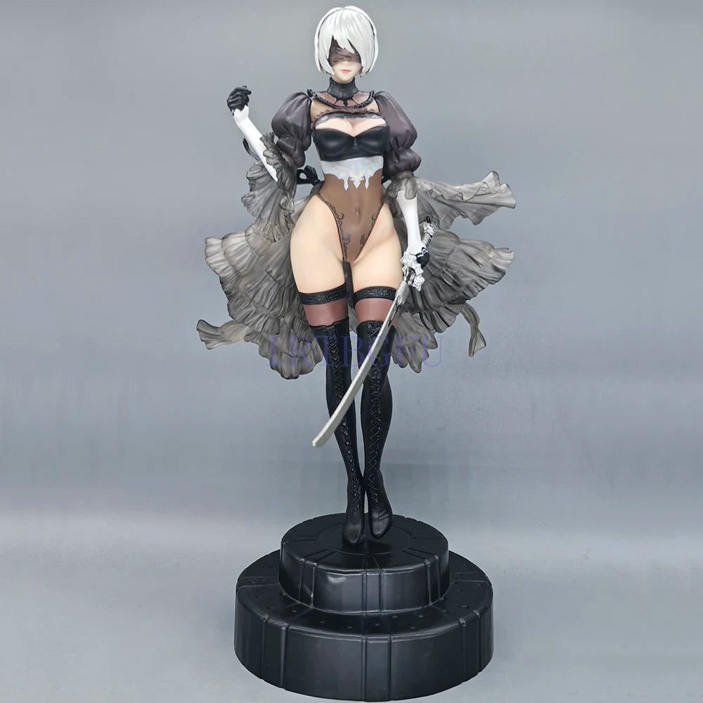 27 cm 2B YoRHa Nr. 2 Typ B Zwei Köpfe Japanische Anime-Figur PVC-Spiel Actionfigur Spielzeugspiel Sammlermodell Puppe