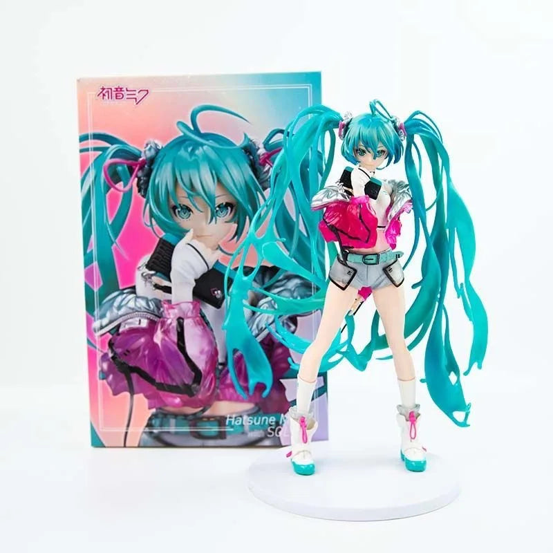 24cm Anime Idol Hatsune Miku Kawaii Girl KO Action Figures Dance Animation Model Exquisite Desktop Decoration Trendy Toys Gifts